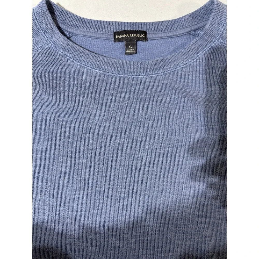 Banana Republic Men's‎ XL Double Knit Crewneck, Raglan Long Sleeve Relaxed Fit